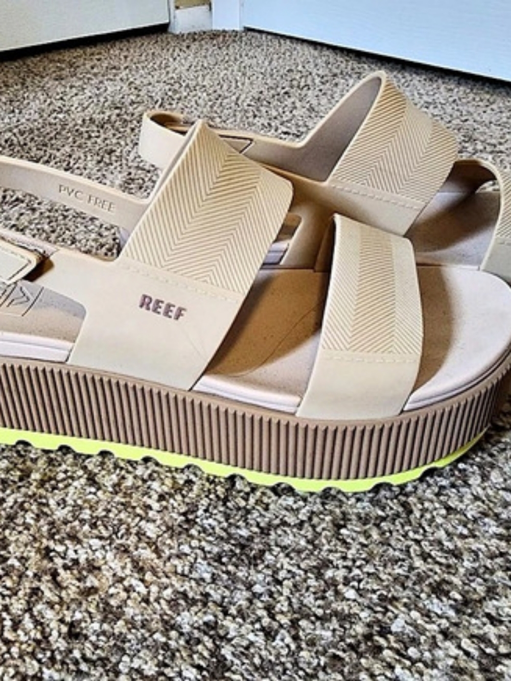 Reef Platform Sandals Sand + Lime US 9